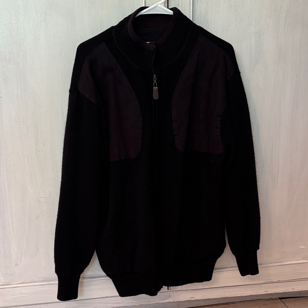 Orvis Men's Black Zip-Up Sweater